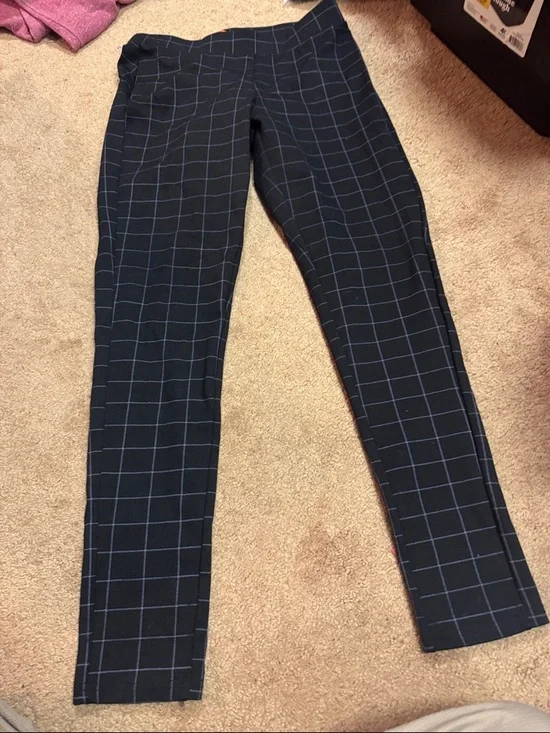 Women’s Black Windowpane Dress Pants - Picture 1 of 1